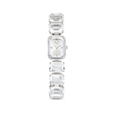 Watch, Octagon cut bracelet, White, Stainless steel